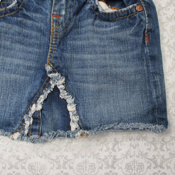 TRUE RELIGION Lola Girls Mini Skirt Size 6 - Picture 2 of 7